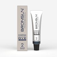 Крем-краска для бровей и ресниц NUDE RANGE BRONSUN, цвет иссиня-черный #2, 15 мл
