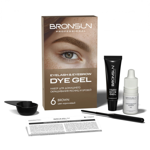 Набор для домашнего окрашивания BRONSUN, цвет коричневый #6 фото 5