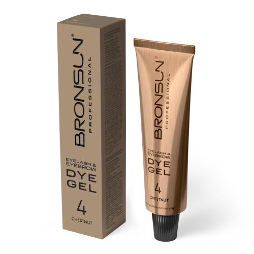 Краска для ресниц и бровей BRONSUN, цвет каштан #4, 15 мл фото 3