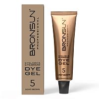 Краска для ресниц и бровей BRONSUN, цвет светло-коричневый #5, 15 мл