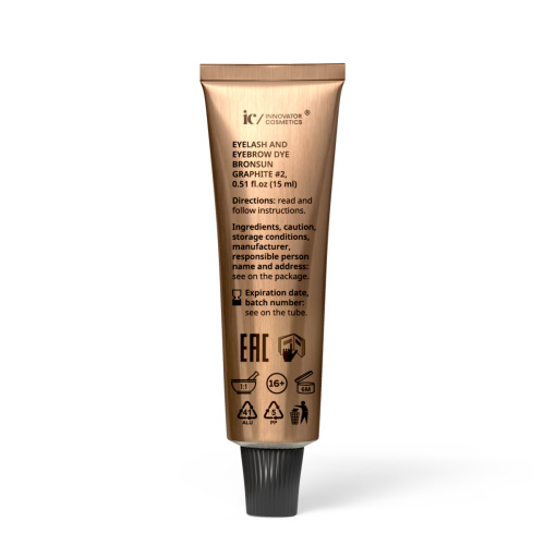 Краска для ресниц и бровей BRONSUN, цвет графит #2, 15 мл фото 10