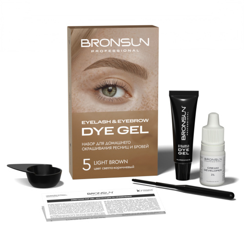 Набор для домашнего окрашивания BRONSUN, цвет светло-коричневый #5 фото 5