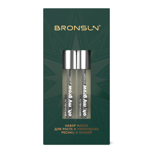 Набор масел для роста и укрепления ресниц и бровей BRONSUN